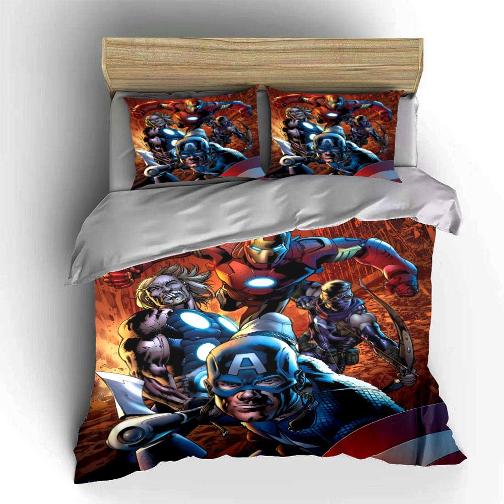 Superheroes in dynamic poses. Bedding sets Duvet cover sets Duvet covers Pillowcases(1 * Duvet Cover 2 * Pillowcases without duvet insert)