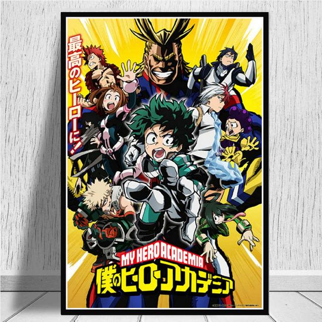 Japanese Anime My Hero Academia Poster Pictures Wall Canvas Art Print Cartoon Painting for Living Room Home Decor Cuadros