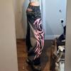 Женские джинсы с высокой талией и широкими штанинами Y2K American Vintage Mottled Totem Print Baggy Jeans, женские джинсы Harajuku Trendy Hip Hop Jeans