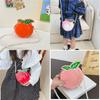 Shaped Children Peach Shoulder Bag Simulation Pearl Chain Casual Bag Crossbody