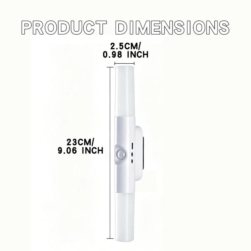 Rechargeable Motion Sensor Wall Light, Dimmable 3‑Color & RGB Wireless Sconce Lamp for Staircase Closet Bathroom Hallway Cabinet