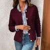 Autumn Solid Color Commuting Knitted Cardigan Jacket Casual Women’s Sweaters