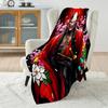 Japanese Ghost Face Samurai Blanket Warm Soft Fluffy Kids Adult Luxury Gifts for Sofa Bed Home Outdoor Travel Camping Blanket
