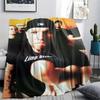1PC Limp Bizkit Print Flannel Blanket, High quality Comfortable for All Seasons, Home Decor, Warmth and Comfort, Perfect for Christmas Gifts