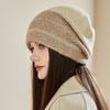 Knitted Winter Hat for Women - Hand Washable, Stretchable, Double-Layer Warmth, Comfortable Ear Cover, Thick Yarn Slouchy Beanie