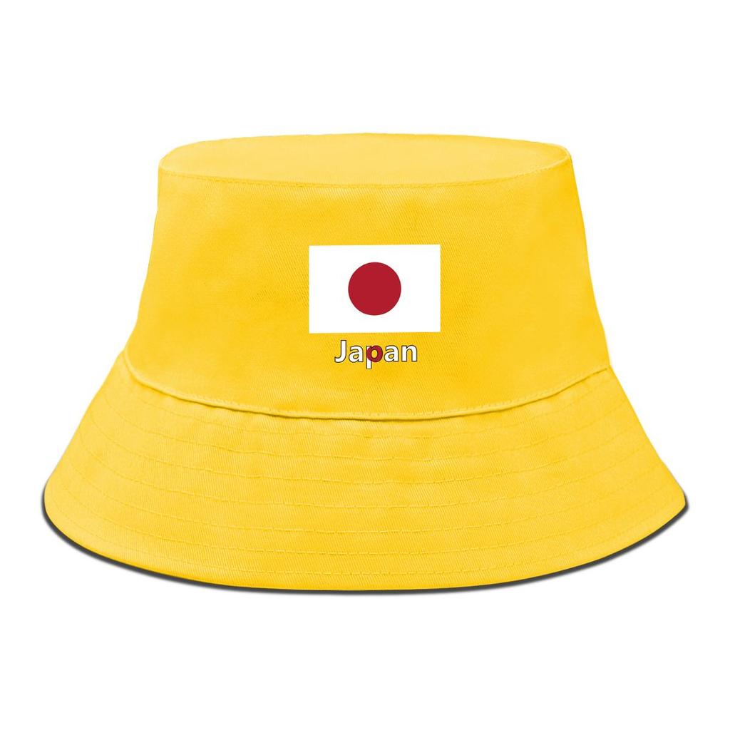 Japan Flag Print Bucket Hat , Patriotic Fisherman Cap Hip Hop Fit Reversible Fishing Hat