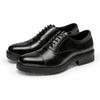 Leather shoes men's formal thick-soled three-joint Oxford shoes cowhide heightening men's shoes