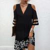 Women's Fashion Summer Spring 1/2 Sleeves V-Neck Casual Dresses