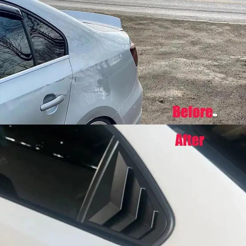 Для Volkswagen Jetta MK6 2012 2013-2018 АБС-пластик Накладка на заднее боковое стекло (жалюзи) Боковая вентиляционная накладка Автомобильные аксессуары на клейкой основе