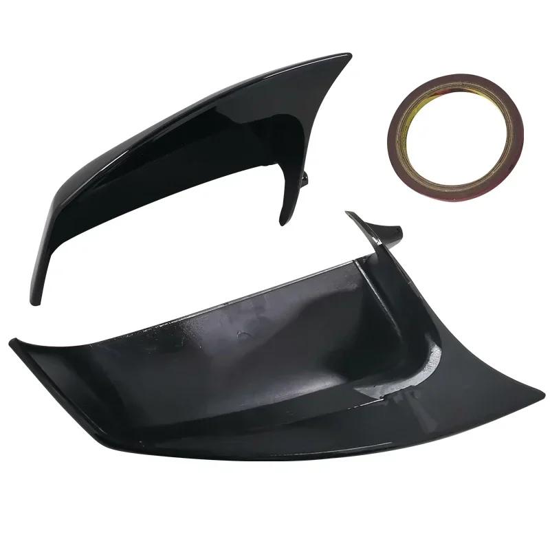 For BMW 5-Series E60 E61 LCI Sedan 2008 2009 2010 Glossy Black Carbon Fiber Look Sticker Style Rear View Mirror Cover