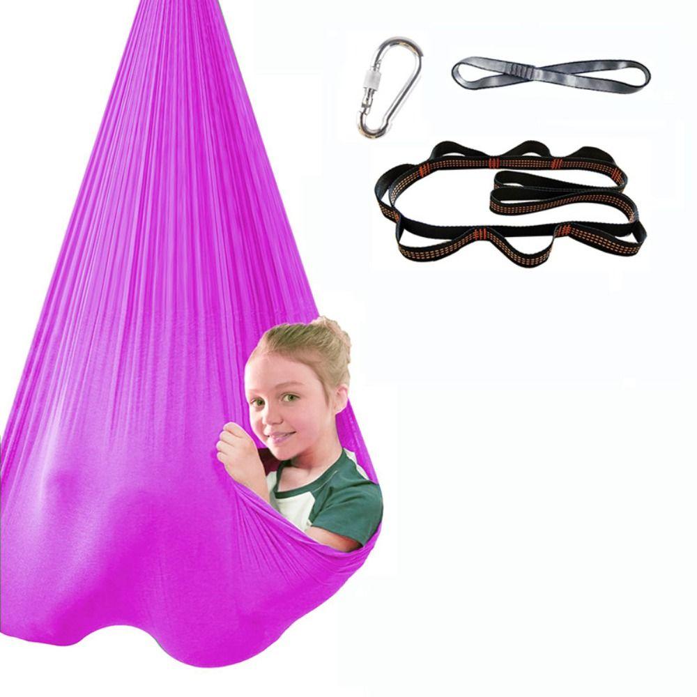 Multicolour Children Aerial Hammock Elastic Air Swing Chair Toy Yoga Fitness Tool  Indoor