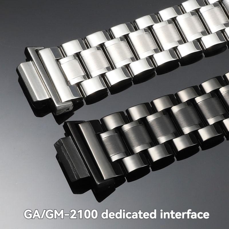 Ремешок для часов из нержавеющей стали для Casio G-SHOCK GBM-2100/GM-2100/GA-2100 Ga2110 Модифицированный восьмиугольный браслет Запасной ремешок 16 мм