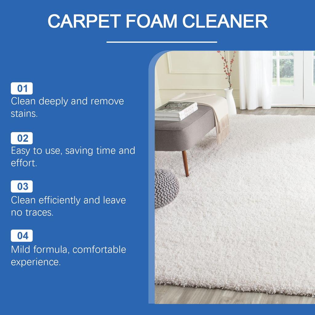 Jaysuing Carpet Foam Cleaner - Cleans carpets/Cleaning of fabric products/Removes stubborn stains from carpets/Carpet cleaner 120ml