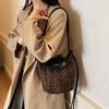 Korean Version of Retro Leopard Print Bucket Bag Women's 2025 New Fashion Versatile Niche Trend Women's Shoulder Messenger Bag