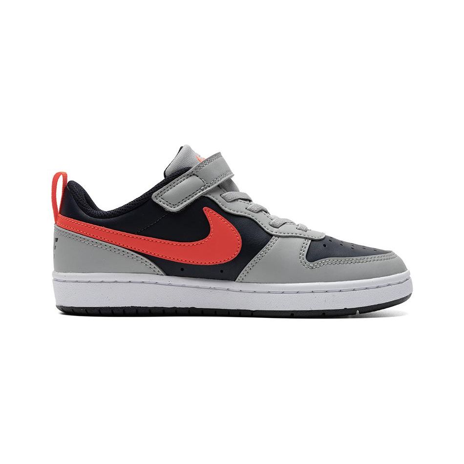Nike Court Borough Low Recraft PS Light Smoke Bright Crimson Kids Sneakers Grey Light-Smoke-Grey Dark-Obsidian DV5457-003