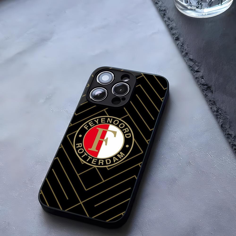 Чехол для телефона футбольного клуба F-FeyenoordS Закаленное стекло Для IPhone 17 13 14 16 12 15 11 Pro Max Plus Mini X XR SE2020 Coque