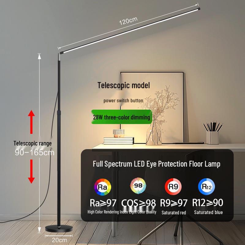 Super Bright T98 LED Floor Lamp for Living Room, Bedroom, or Study - Eye Protection and Ambient Lighting.