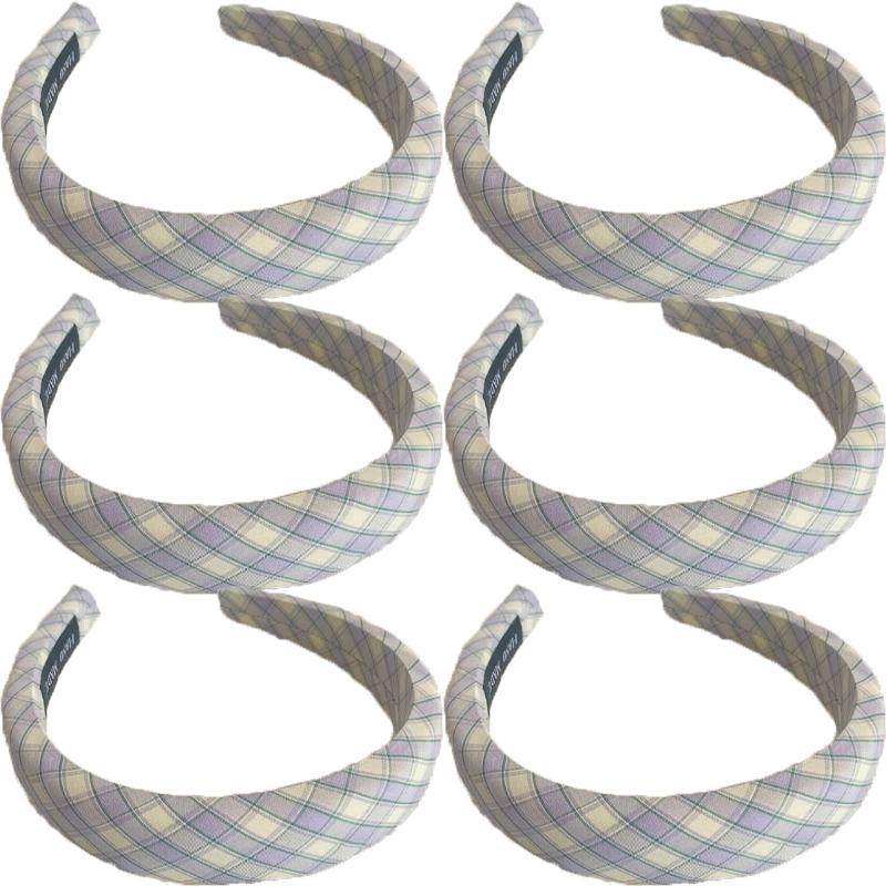 Cloth Plaid Sweet Headband Women's Korean Fashion Fresh Hair Band Outdoor Hair Accessories