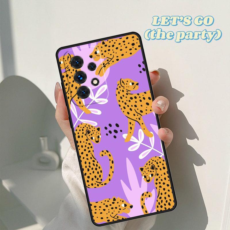 Чехол для телефона с принтом гепарда и пантеры Для Samsung Galaxy A42 A31 A40 A51 A71 A32 A80 A91 A52 A72 A73 A20e A21S A50 A70 A11 A12 Чехол
