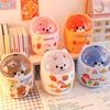 1 шт., креативная коробка для хранения канцелярских принадлежностей Kawaii, милый мультяшный ящик для хранения косметики, студенческий офисный настольный органайзер, студенческие принадлежности
