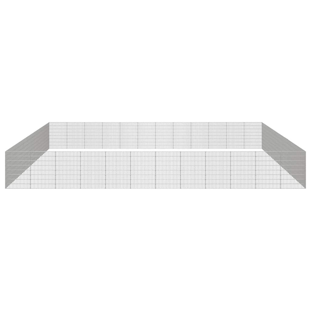 Vidaxl Kojec Dla Zwierząt, 48 Paneli, 54X80 Cm, Galwanizowane Żelazo