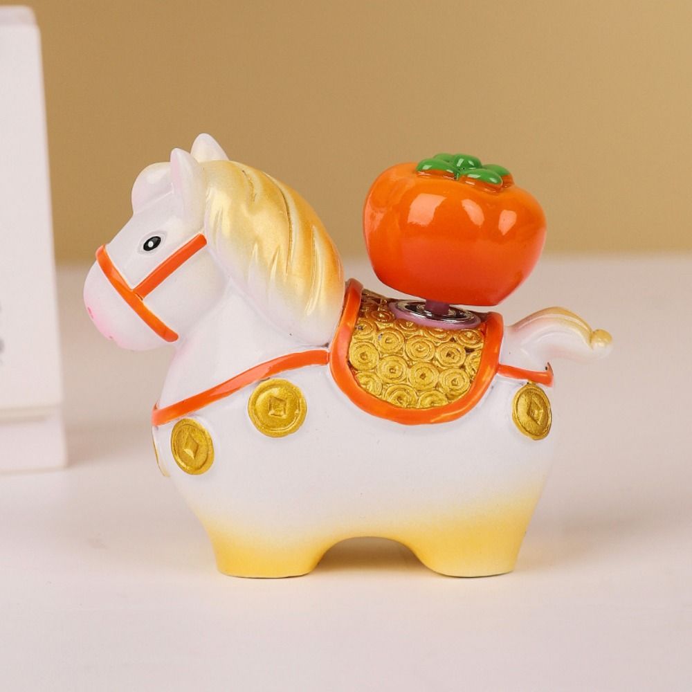 Handcrafted Zodiac Horse Ornaments Rotatable Zodiac Horse Figurines Chinese New Year