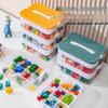 Компактный органайзер Lego: Детская коробка для хранения и сортировки деталей игрушек с отделениями