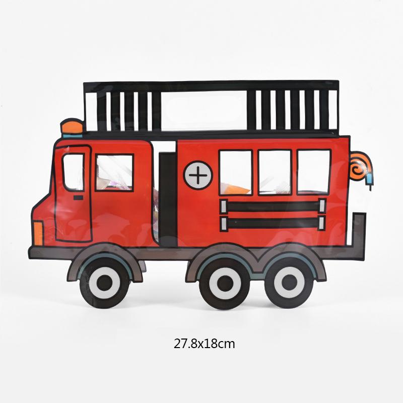 10 шт. строительный грузовик конфеты подарочный пакет полицейская машина экскаватор печенье закуски сумки на молнии детский день рождения сувениры декор поставки