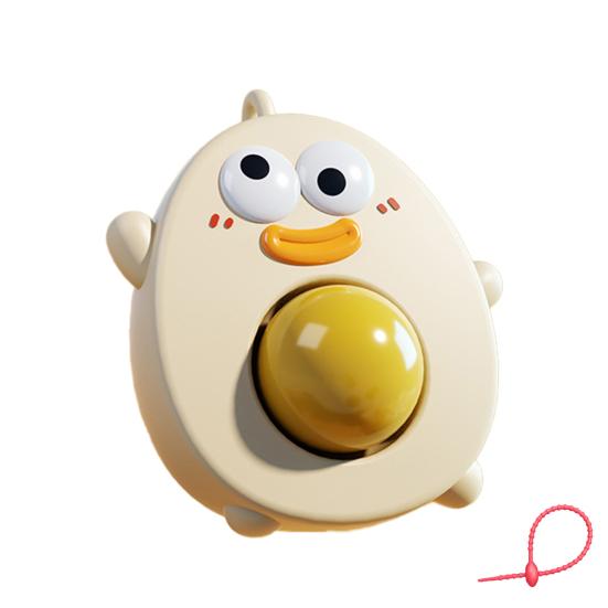 Игрушка Вареное яйцо с вытекающим желтком на шнурке для снятия стресса, мультяшное яйцо для сжимания