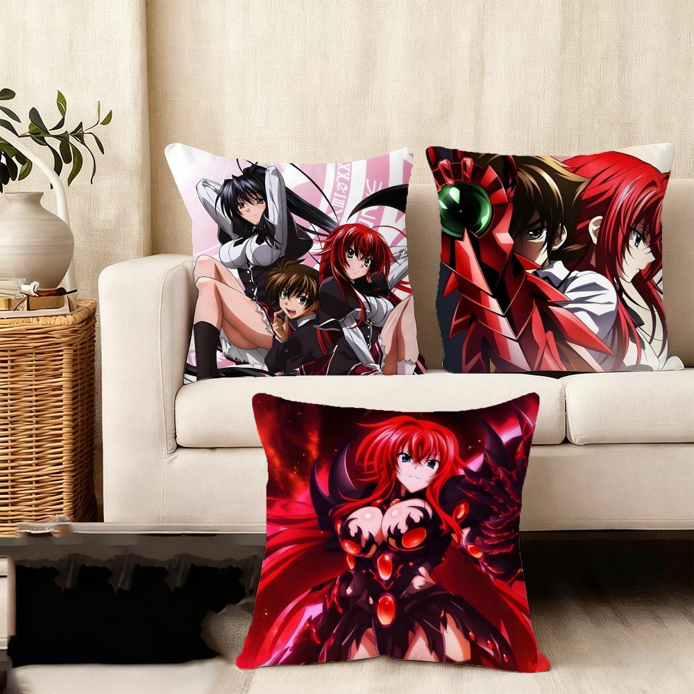 HHigh School DDxD Anime Cushion Cover Plush Fabric Soft DoubleSided Printed Sofa Warm Winter Home Child Gift Pillow Case