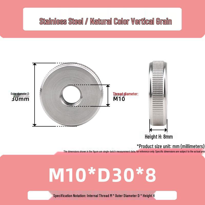 Высокопрочная накатанная гайка M3/M6/M10 из нержавеющей стали