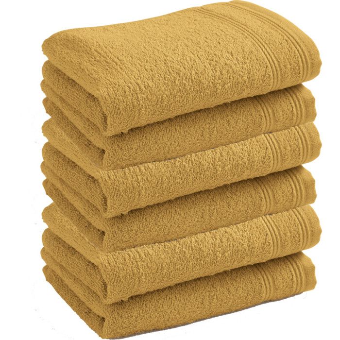 Set of 6 "Spa" Terry Guest Towels 30 X 50 Cm / 400 Gr/m² - "Spa" Corn Yellow