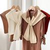 Accessories Women Korean Style Scarves Female Cashmere Shawl Knitted Wool Scarf Solid Color Wraps