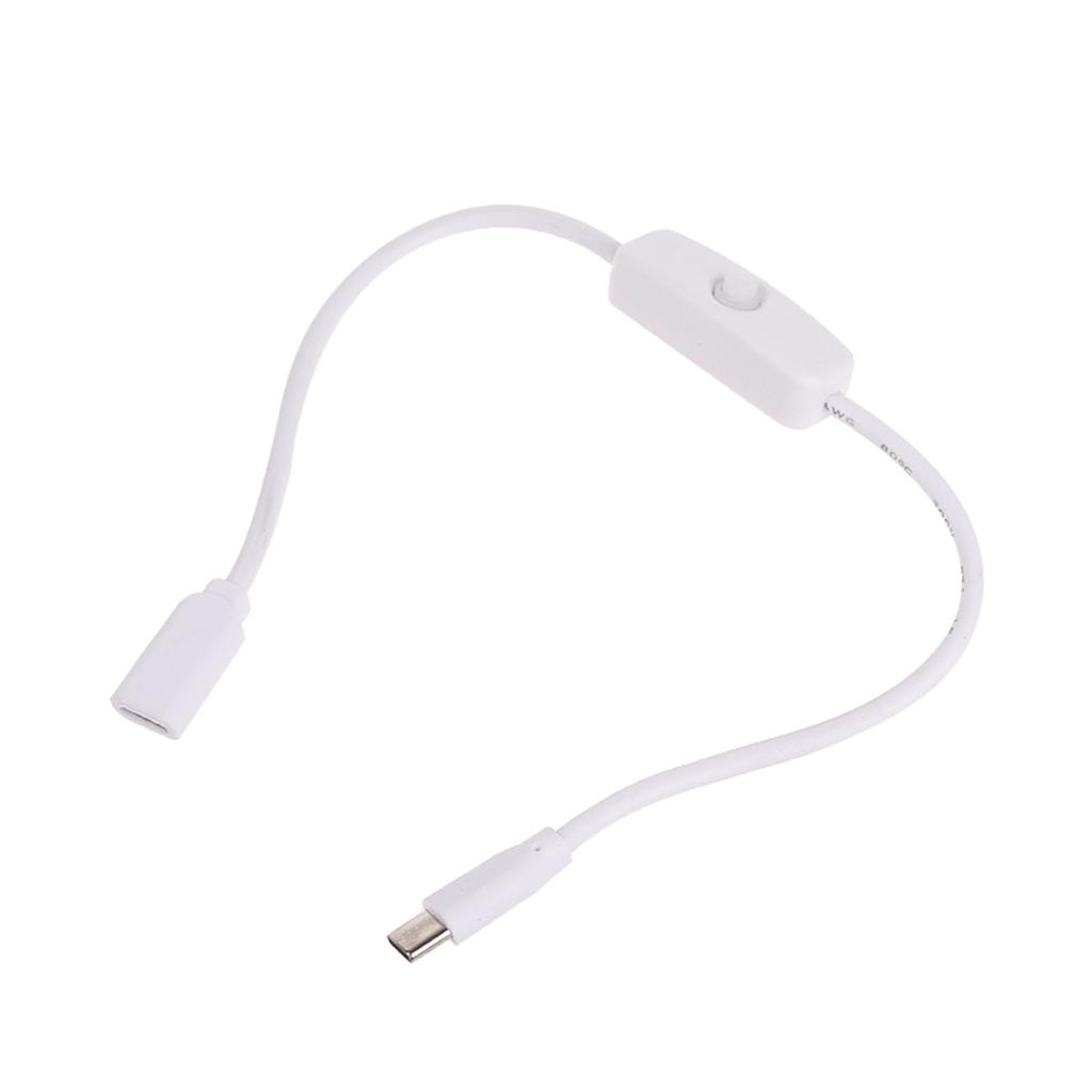 Удлинительный кабель Type C (папа-мама) с кнопкой ВКЛ/ВЫКЛ. Удобное управление питанием для телефонов, планшетов и многого другого.