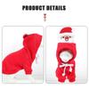 Dog Christmas Costume Dog Cosplay Clothing for Pet Use 4Pcs Red Set
