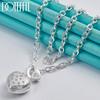 Romantic Heart AAA Zircon Necklace Silver Color Gift Fashion Jewelry