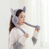 Прыгающие наушники из тонкого плюша, морозостойкие, дизайн кролика, зимний теплый согревающий уши для улицы