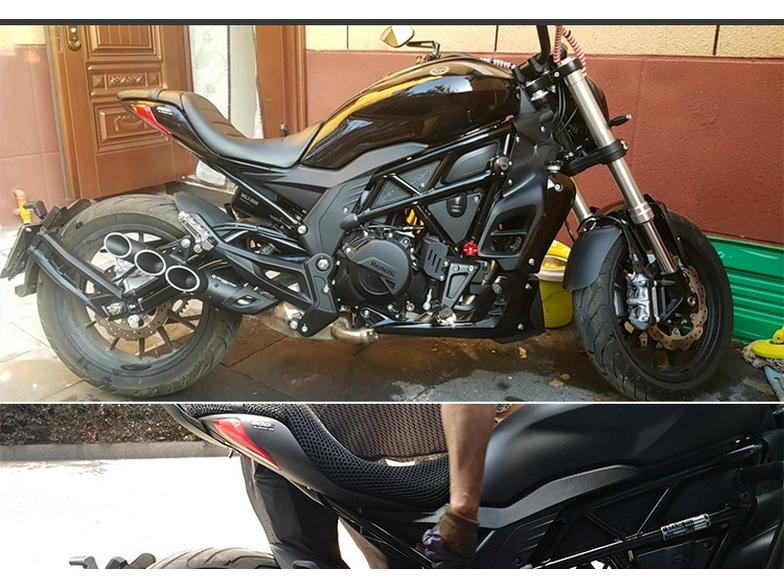 Совместимая средняя и задняя часть выхлопной системы для Benelli Leoncino 500, Jinpeng TRK502, Big Devil 502C.