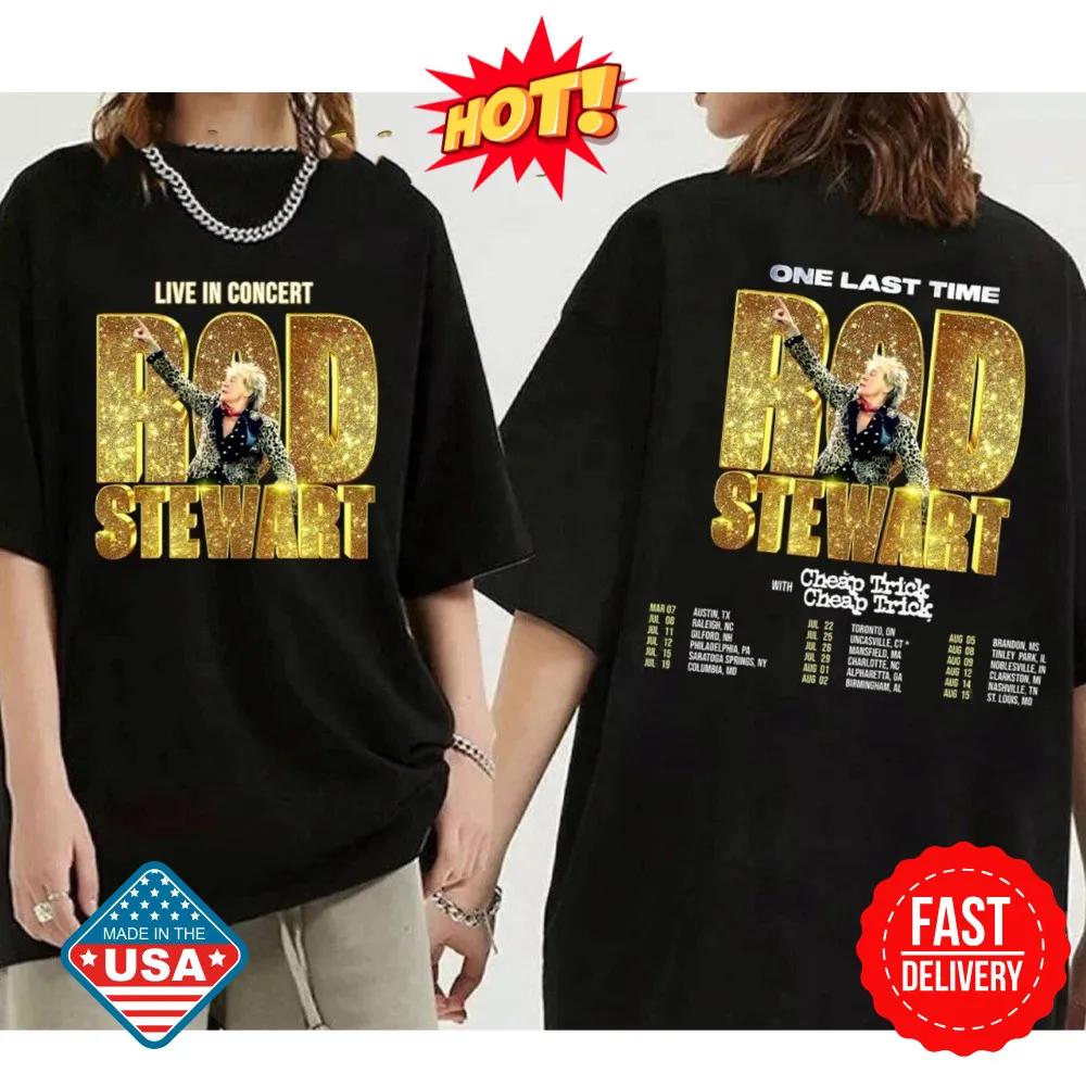 New Rod Stewart One Last Time Tour 2025 Concert Tshirt Unisex S5xl Fan Gift