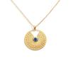 Minimalist Blue Eye Pendant Necklace Stainless Steel Geometric Jewelry  Wedding