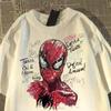 Футболка с принтом супергероя Marvel Человек-паук для летнего сезона, для мужчин и женщин, для мальчиков и девочек, повседневная, спортивная, уличная, винтажная, поп-музыка, оверсайз, Y2k, короткий рукав.