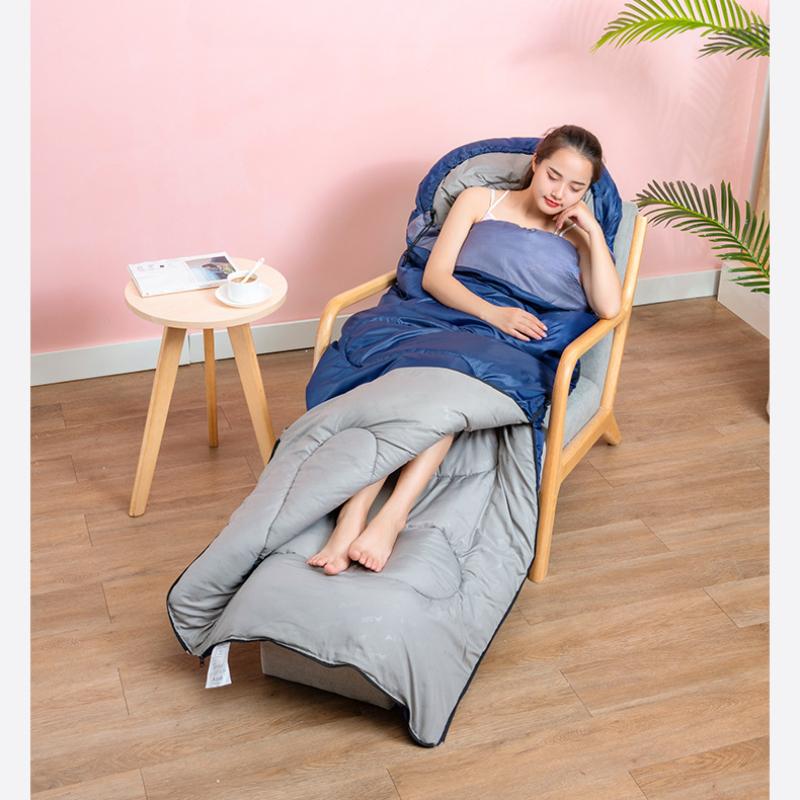 Утолщенный зимний спальный мешок для взрослых, теплый спальный мешок для кемпинга на открытом воздухе, на автомобиле, спальный мешок для взрослых, одноместный или двухместный спальный мешок для офиса, обеда