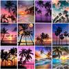 5D DIY алмазная живопись закат пейзаж дерево полный квадратный/круглый дрель пейзаж Алмазная вышивка крестиком домашний декор подарок