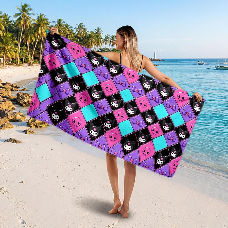 Large Beach TowelKuromi Soft Absorbent Towel Beach Bath Home Use