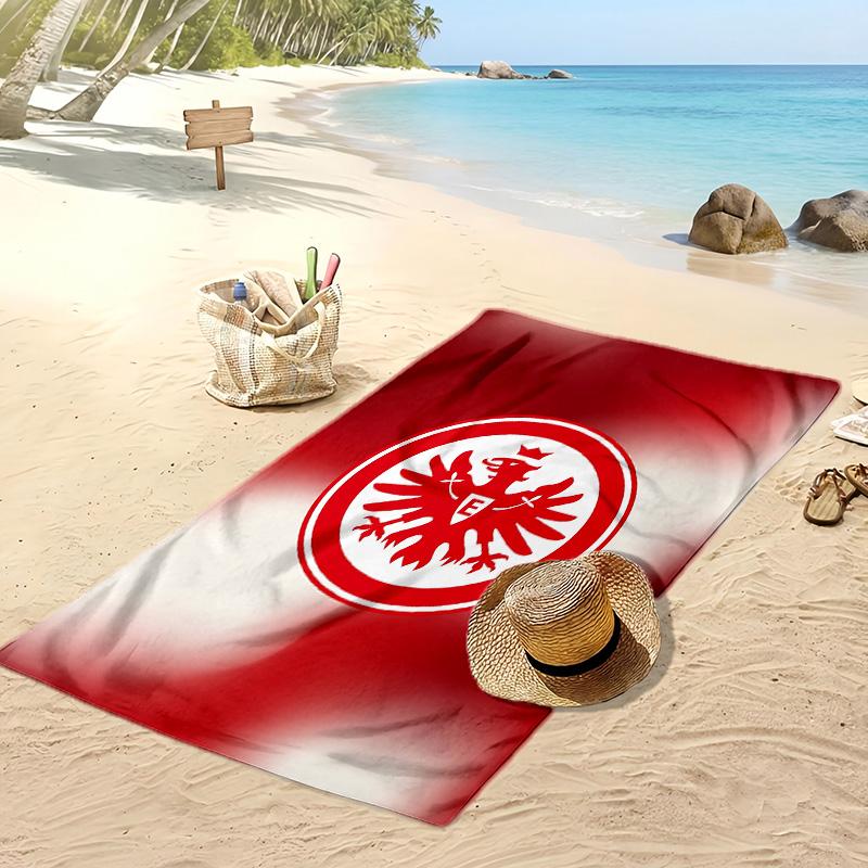 Пляжное полотенце Eintracht Frankfurt Football Print, Большое Мягкое Быстросохнущее Полотенце для Пляжа Кемпинга Плавания