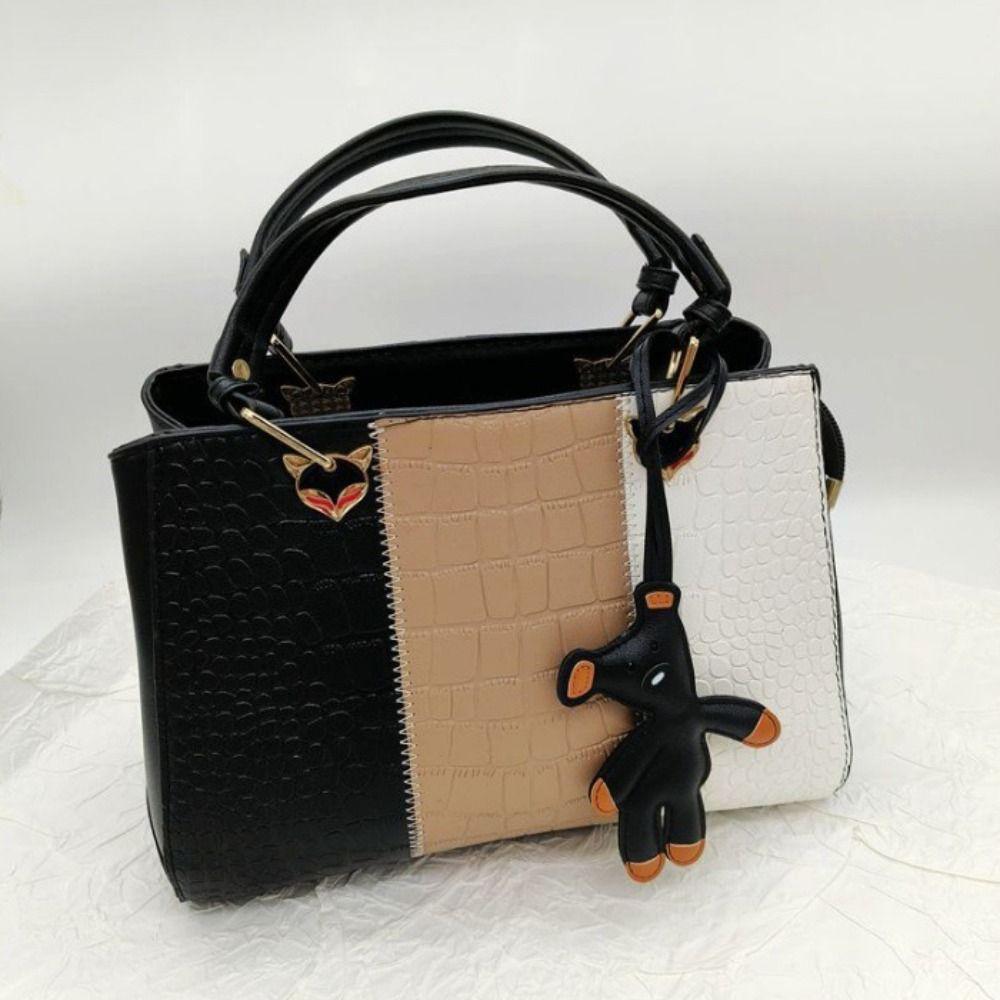 Подвеска-брелок для сумки в виде медведя из ПУ-кожи, мультяшный шарм для сумки, милая подвеска-кукла для телефона, украшения для сумки