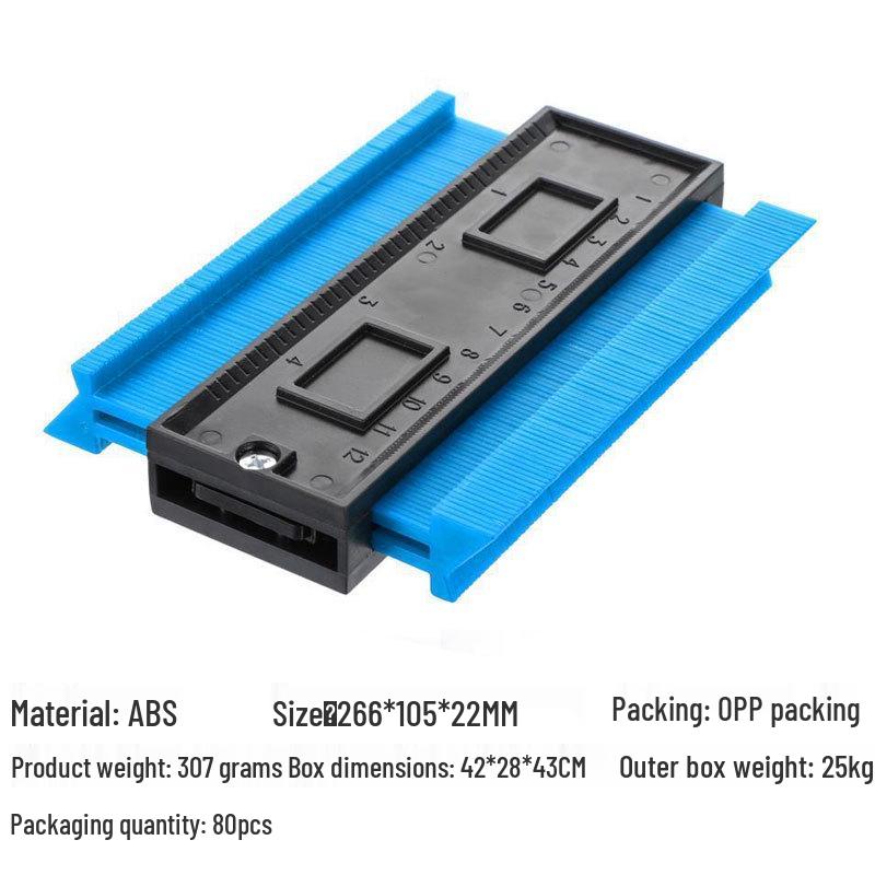 Контурный шаблон-линейка разных размеров - 5" и 10" из АБС-пластика для неправильных форм в деревообработке