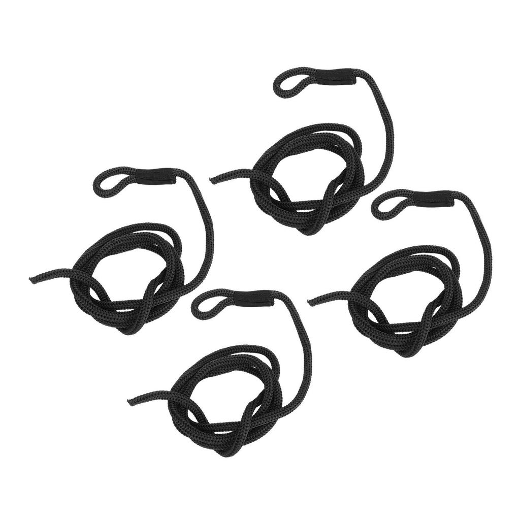 4 шт. Швартовы 1,5 м длиной Высокопрочный полиэстер Износостойкость Швартовы для лодки Морские Черные