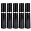 Aluminum Refillable Perfume Spray Bottle Portable Empty Perfume Atomizer 10ml X 5pcsBlack
