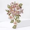 Banquet Crystal Flower Brooch Vintage Corsage Ornament Luxury Pin French Style Exaggeration Metal Rhinestone Brooch Women